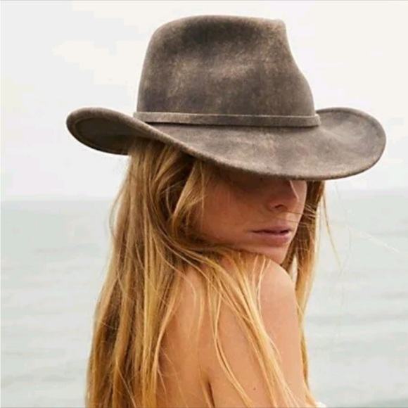 Free People X Mossant Trail Dusted Cowboy Rancher Hat - Picture 1 of 9